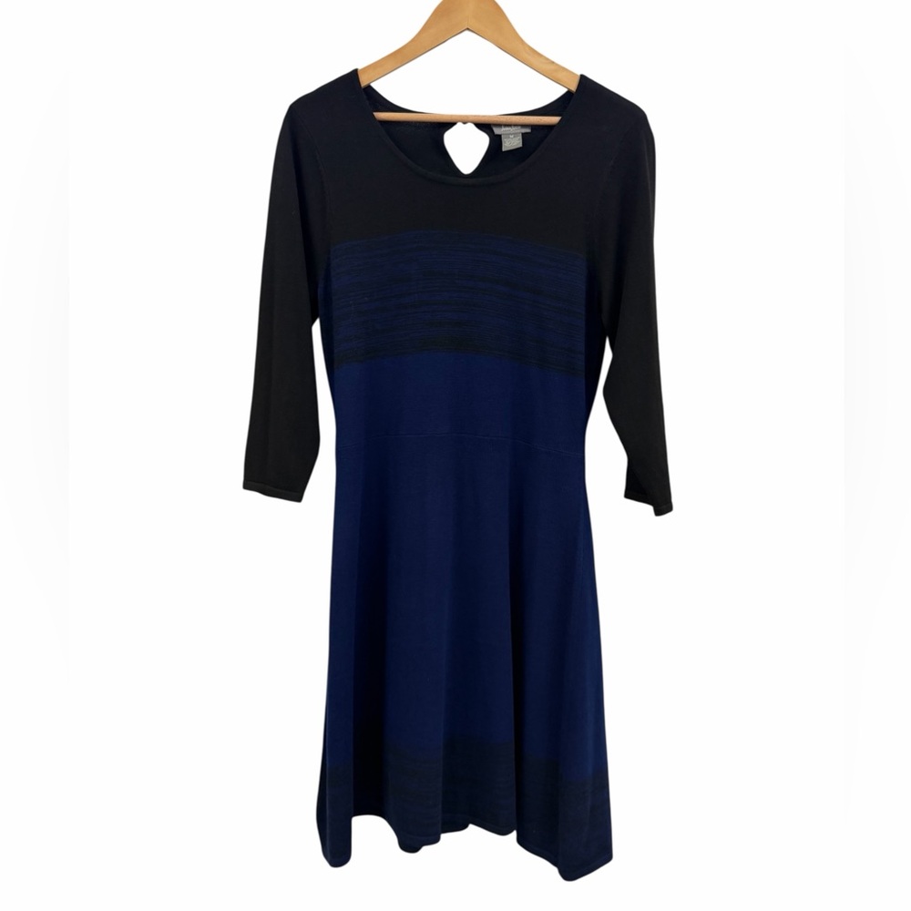 Neiman Marcus color block shift Knit dress size Medium